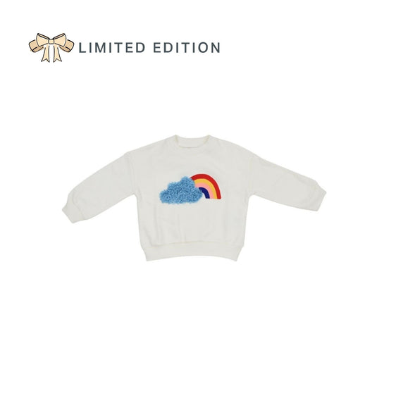 cotton breathable gender neutral colorful rainbow children's sweatshirt france french boys girls